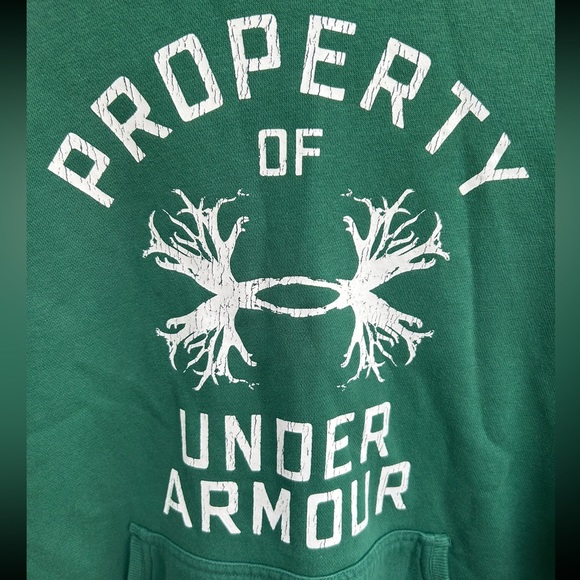 Under Armour Men’s Hooded Green Sweatshirt. Size Large - Picture 2 of 6